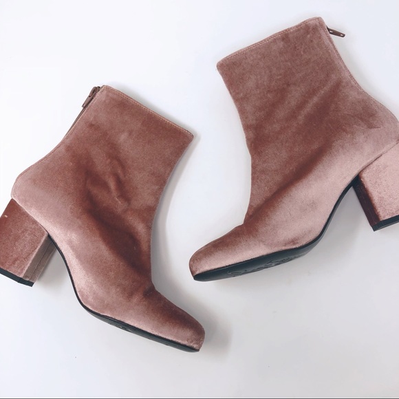 Free People Shoes - Free People | Cecile Velvet Ankle Booties Rose 37